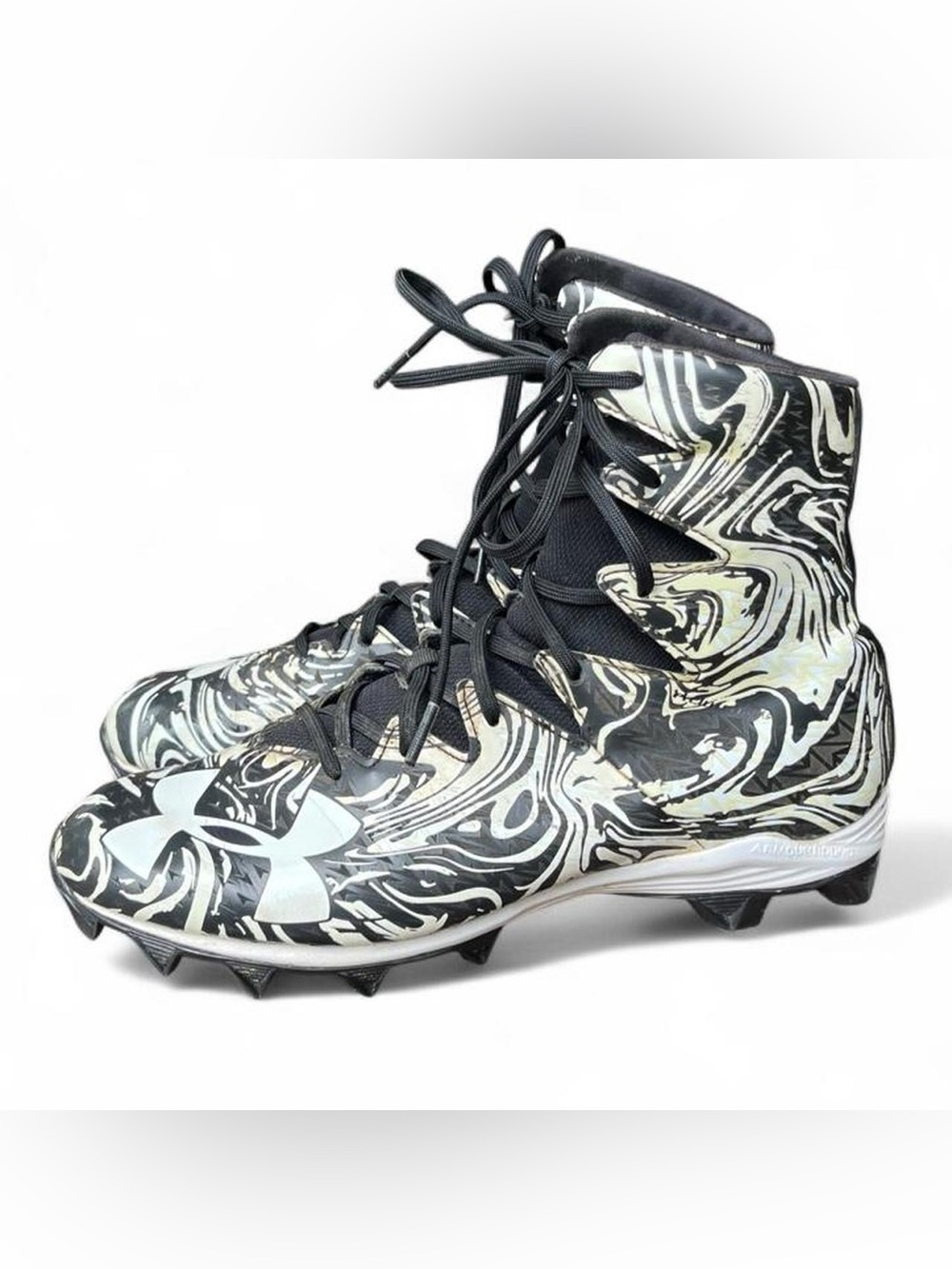 Under Armour Highlight Lux RM Football Cleats Black White Men's 10.5